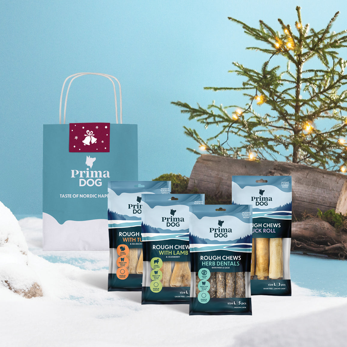 Joulun purupaketti isolle koiralle