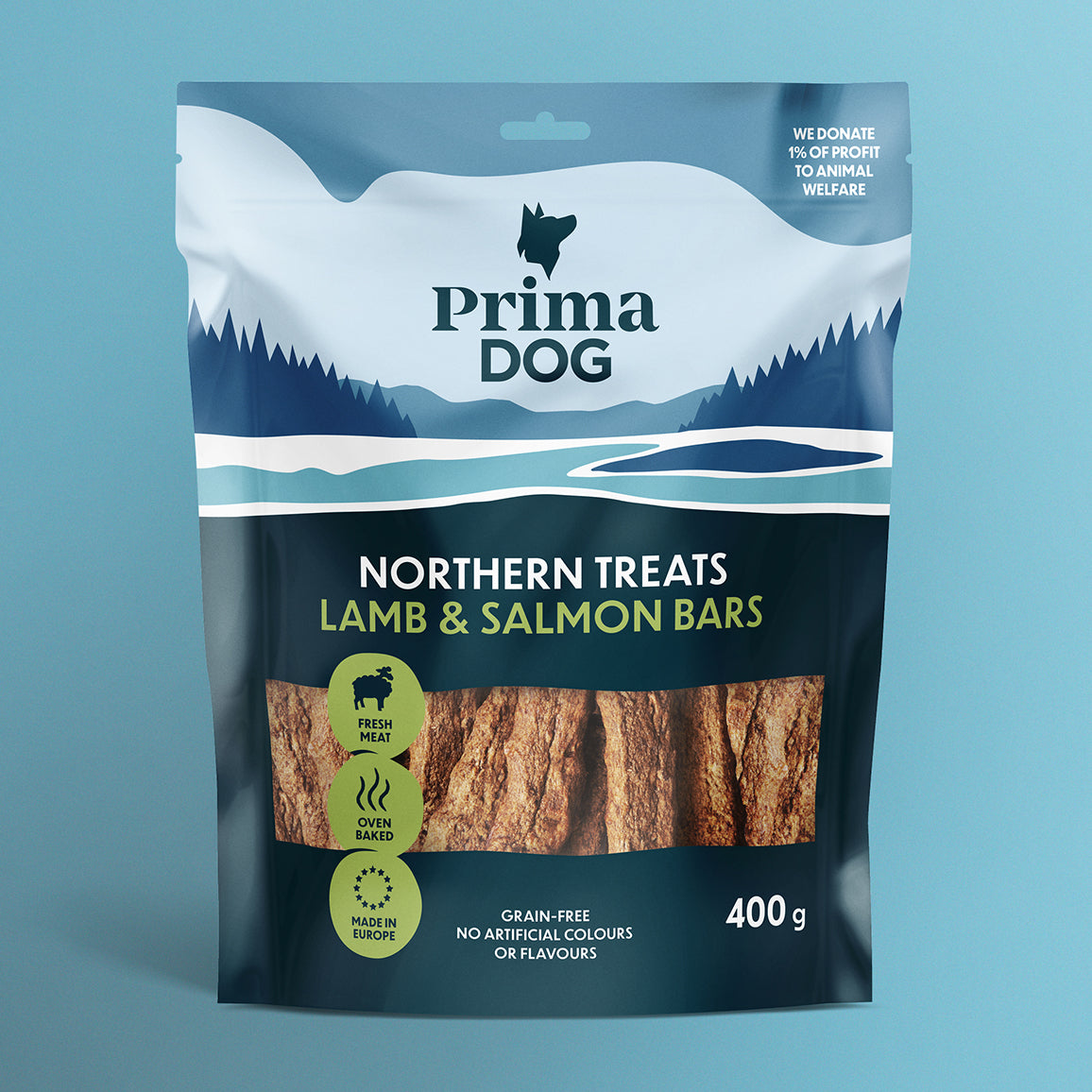 PrimaDog Northern Treats Lammas-lohitanko viljaton koiranherkku 400 g pakkauskuva