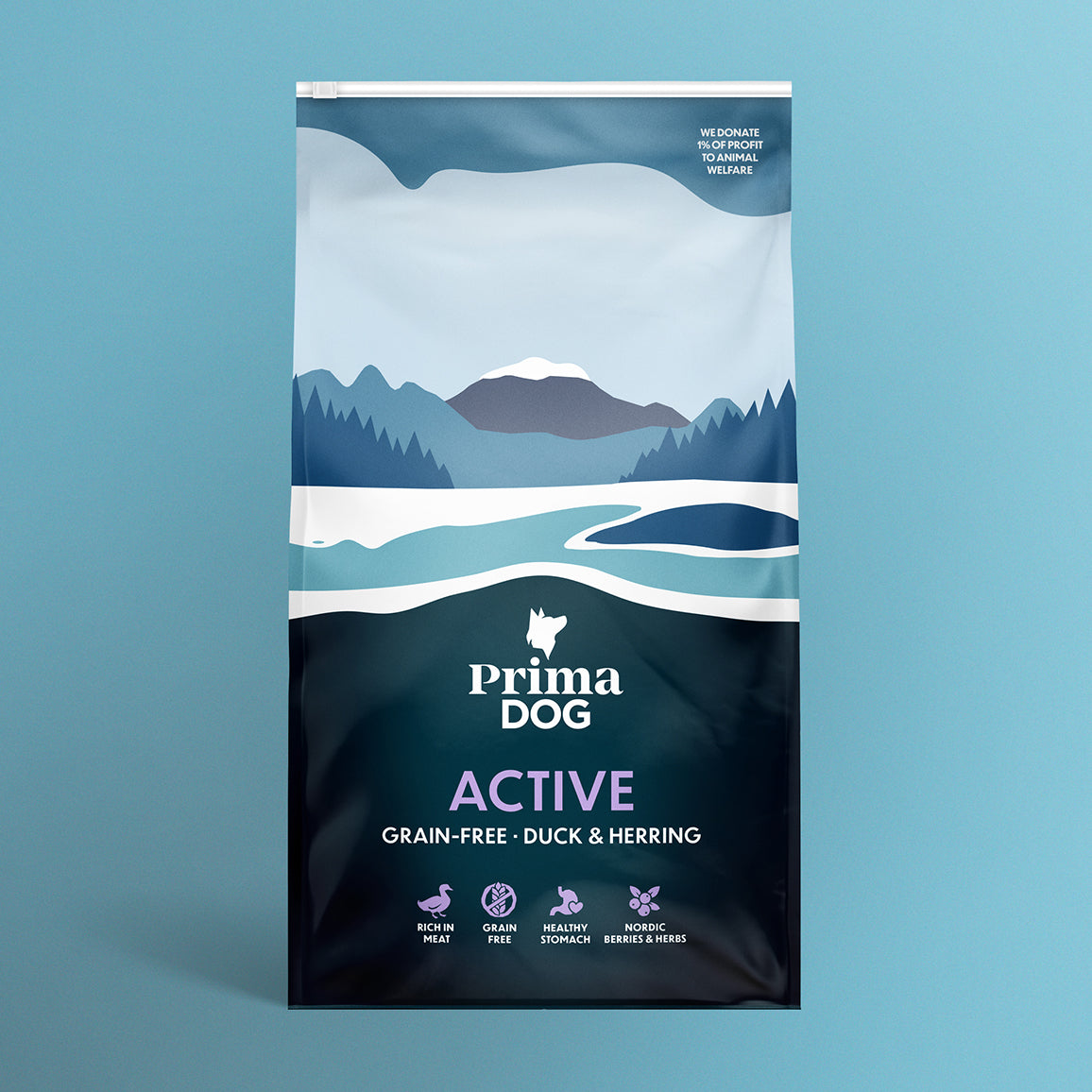 PrimaDog Active kuivaruoka aktiiviselle koiralle pakkauskuva