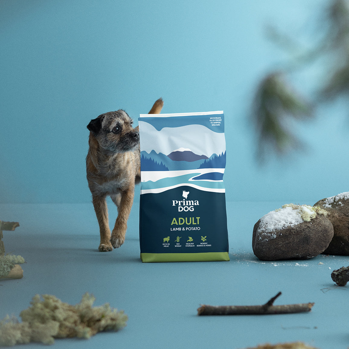 PrimaDog Lammas ja peruna koiran kuivaruoka pakkauskuva