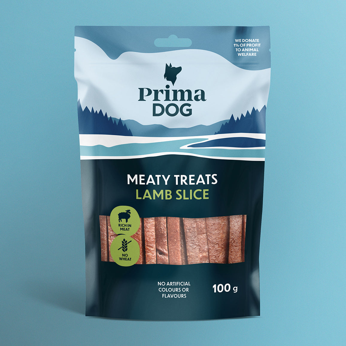 PrimaDog Meaty Treats Lammasviipale-koiranherkku pakkauskuva