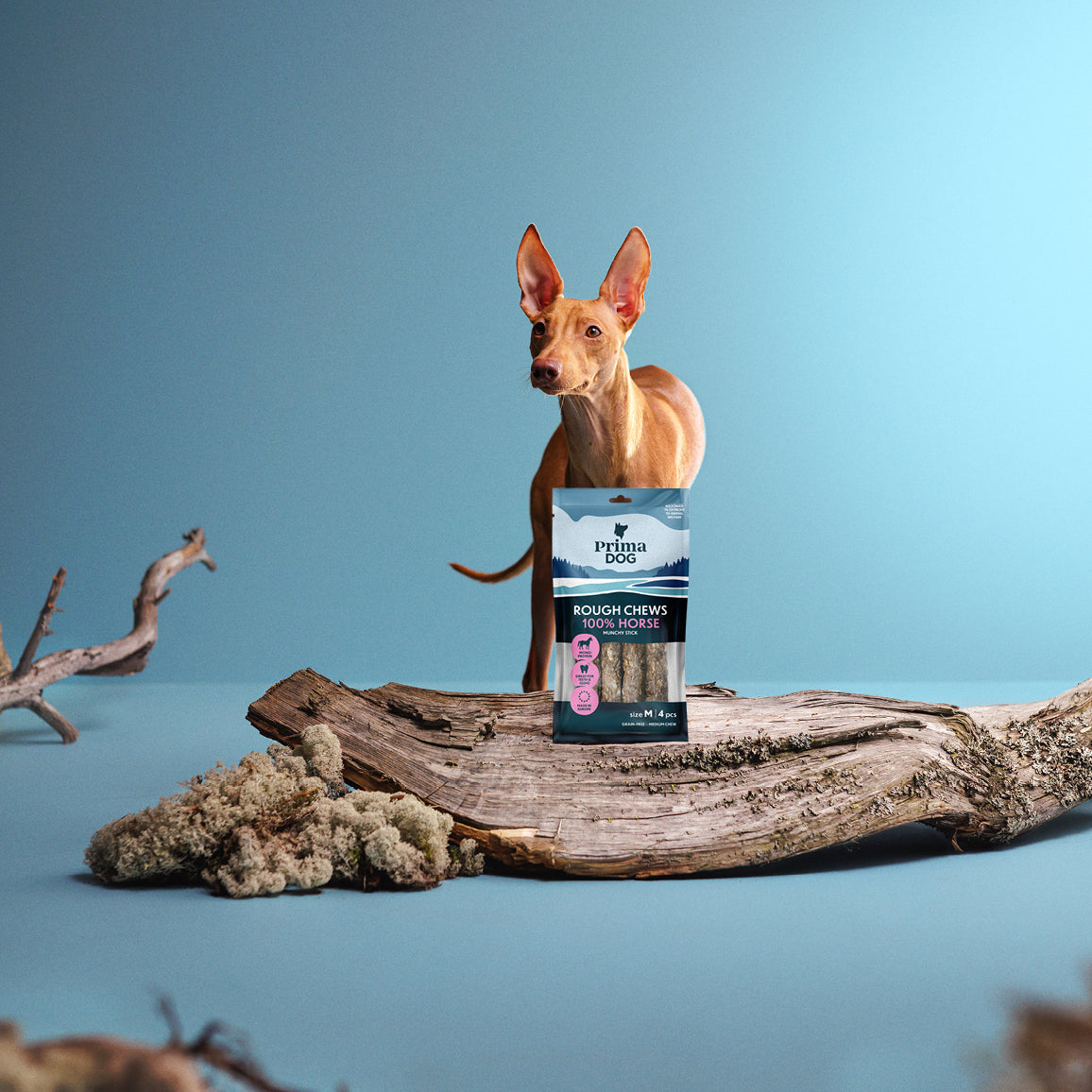 PrimaDog Rough Chews Hevonen rouhepuruluu M-koko pakkauskuva