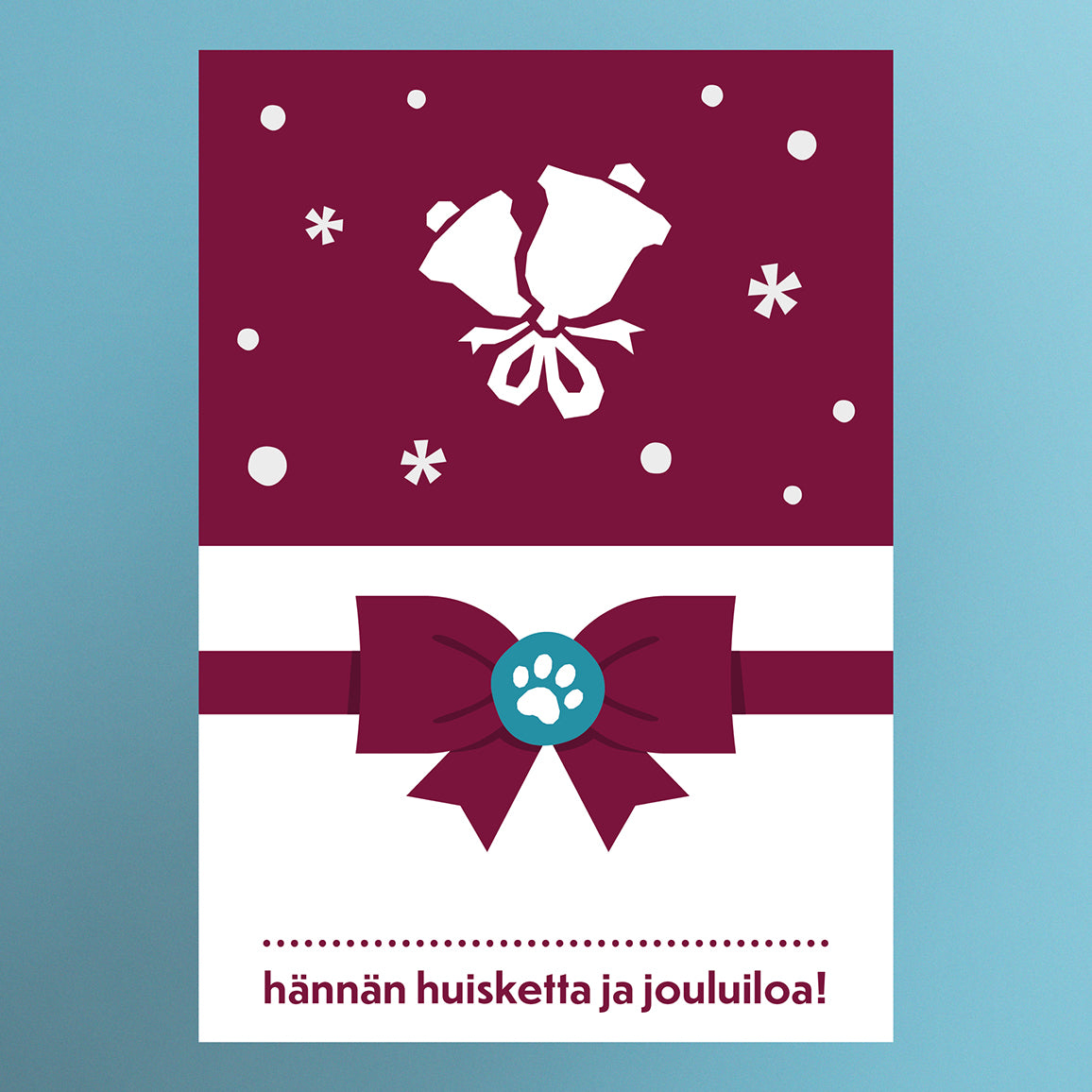 Jouluinen lahjapakettitarra