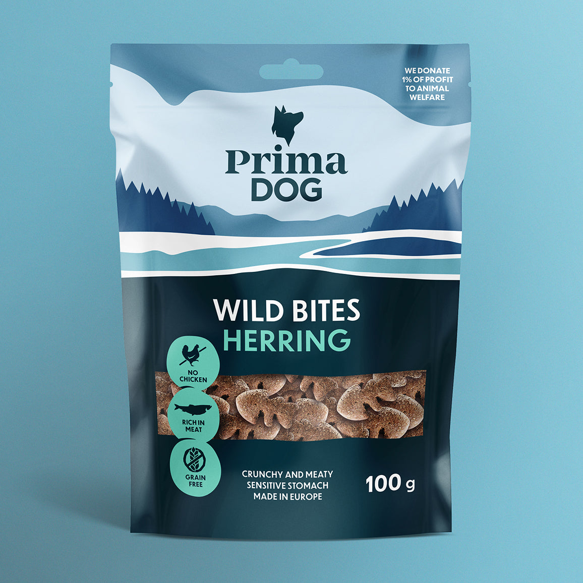 PrimaDog Wild Bites Silli ja mausteneilikka -koiranherkku pakkauskuva